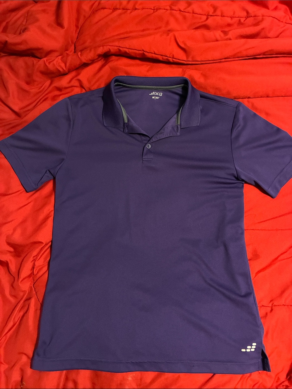 BCG Purple Men's Athletic Polo